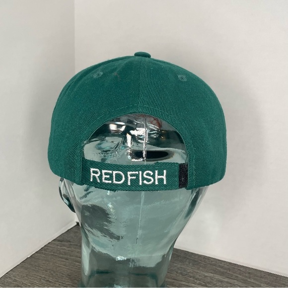 Green Fishing Cap with Embroidered Fish Design Redfish.Pre-owned. Printed hat - Picture 5 of 9